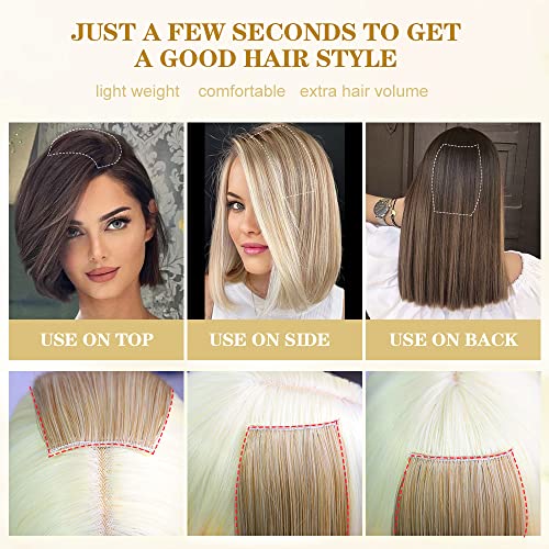 Dark Brown 4 Pcs Hair Toppers with Clips G155422