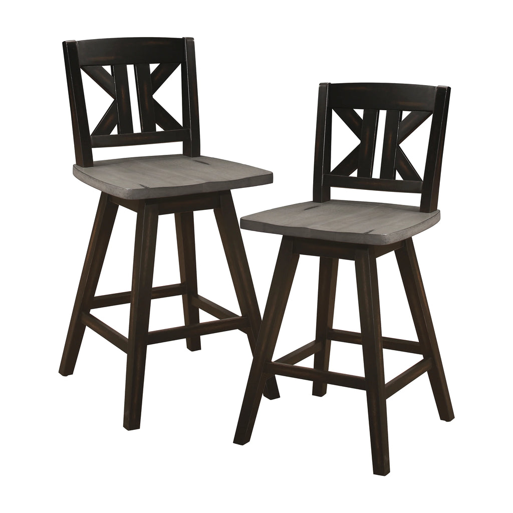 Black Sand-Through Swivel Counter Stool L61544