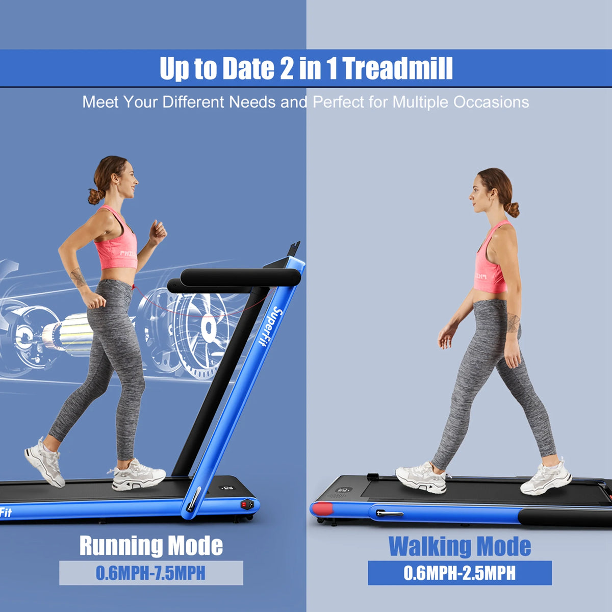 2.25HP Folding Treadmill with Remote Control C386064