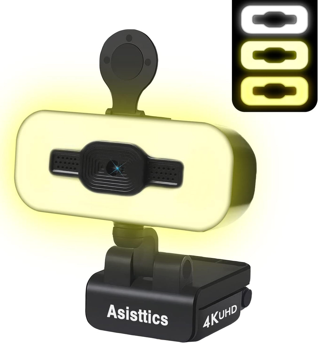 4K Webcam with Microphone and Ring Light T226833
