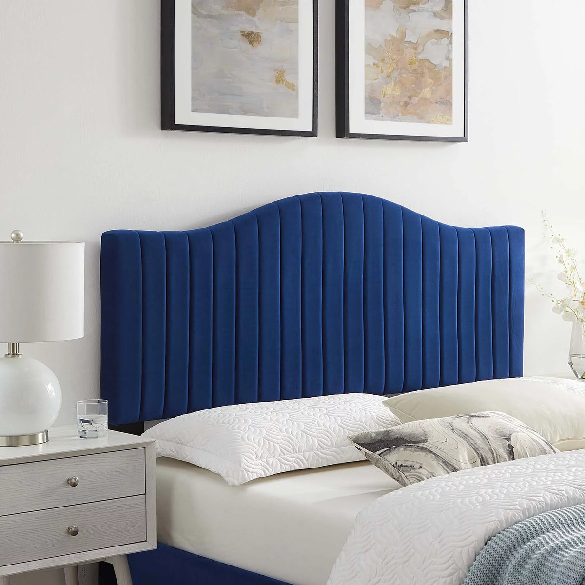 Channel Tufted Performance Velvet King Headboard L683367