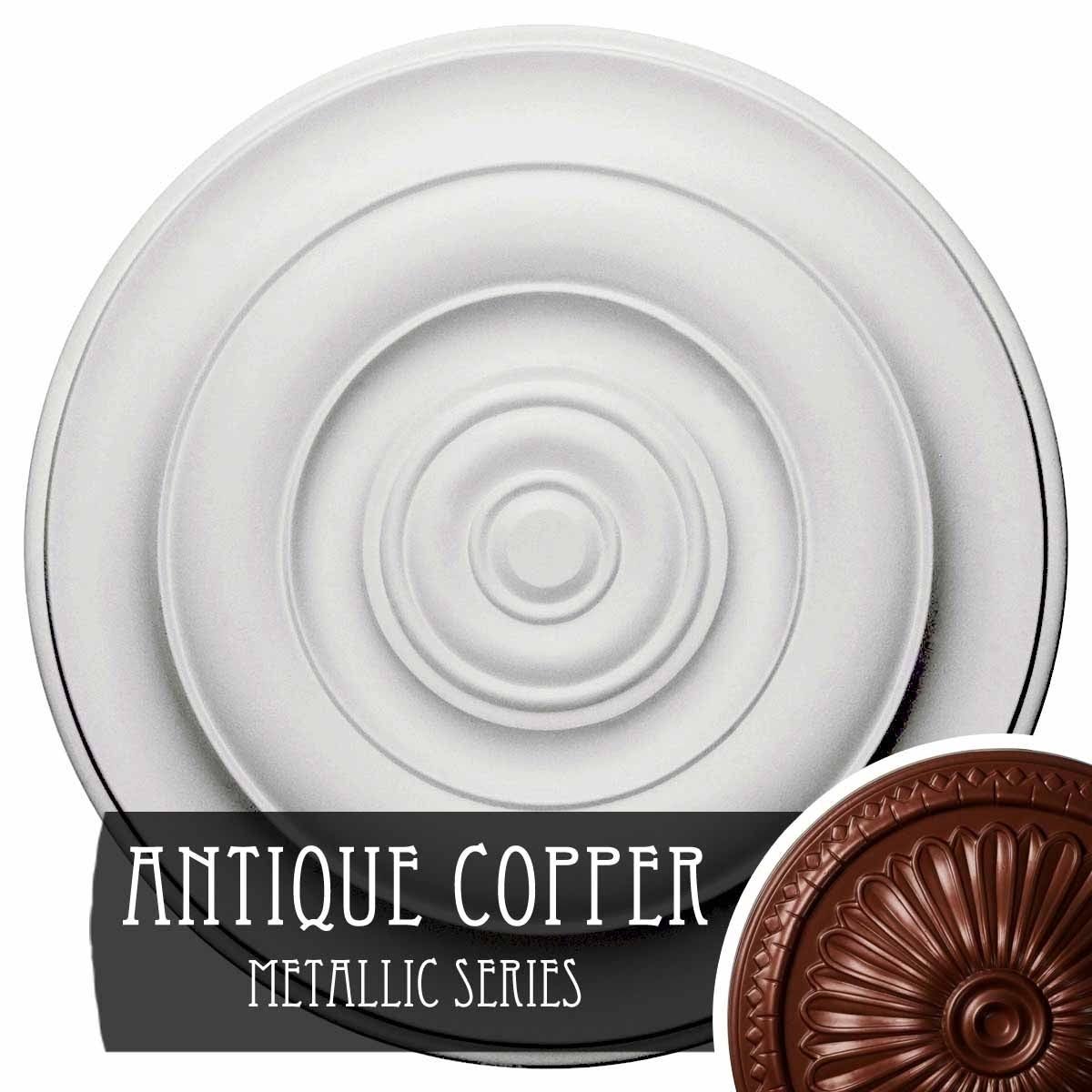 18 inch x 1 1/2 inch Ceiling Medallion, Hand-Painted Crackle J32219