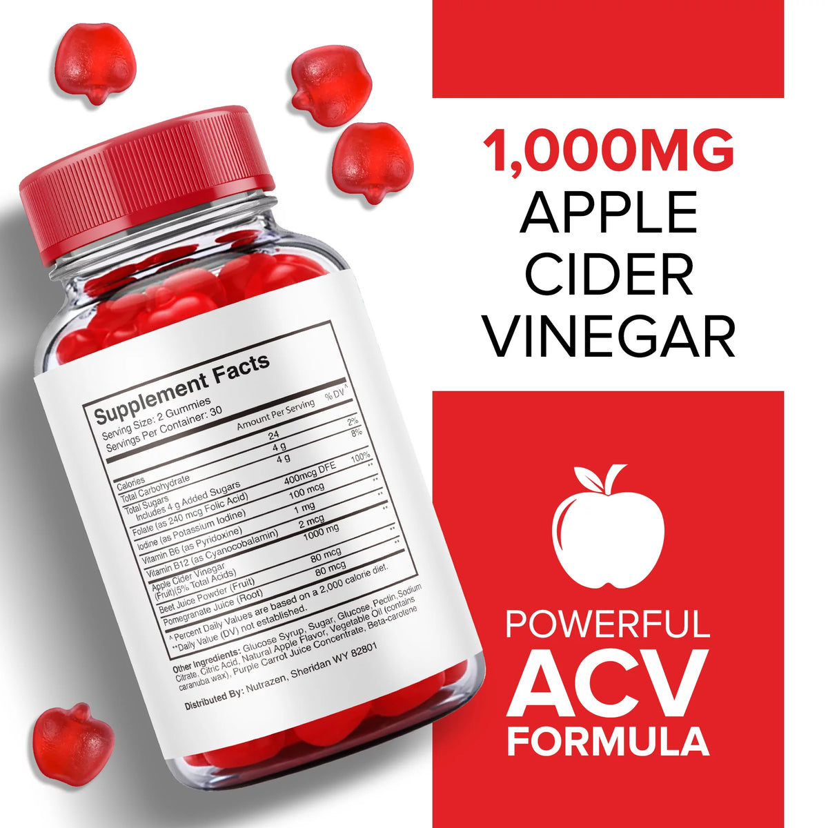 2 Pack Apple Cider Vinegar Gummies 120 Gummies M397