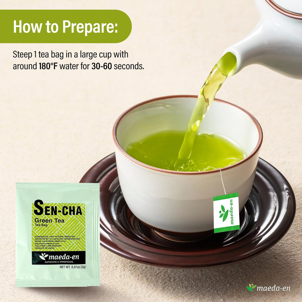 40 Tea Bags Sen-cha Green Tea J41936