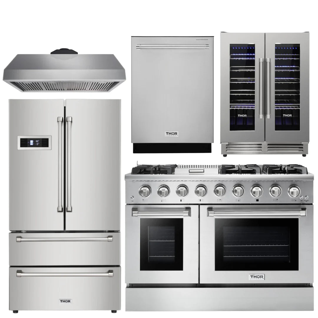 48 In. Gas Range 5 Piece Kitchen Bundle N8791