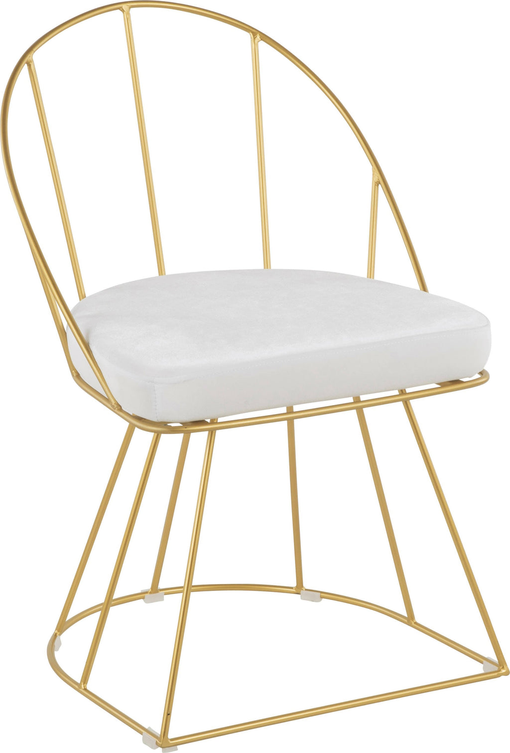 Gold and White Velvet Dining Chair (Set of 2) I62300
