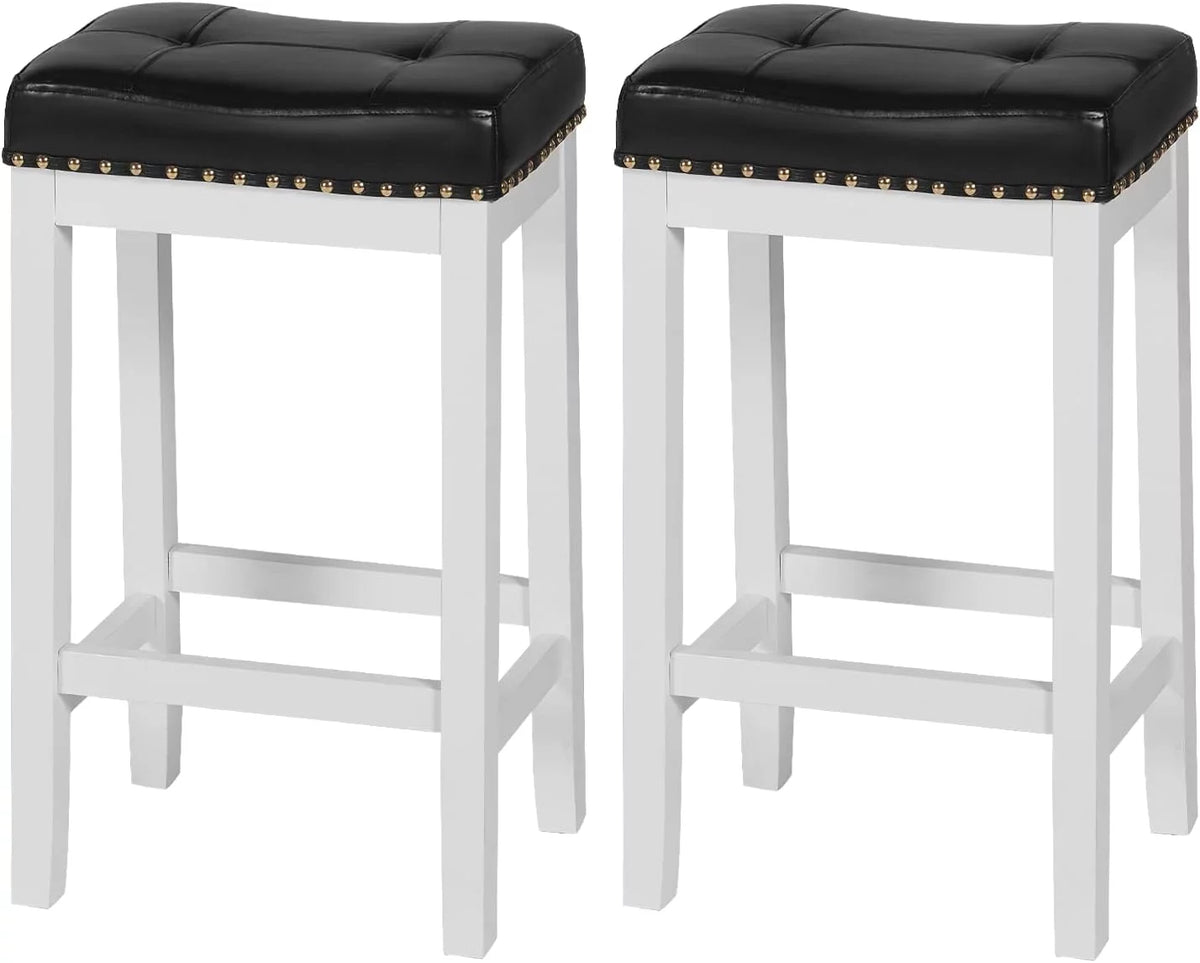 Set of 2 PU Leather Bar Stools K2158