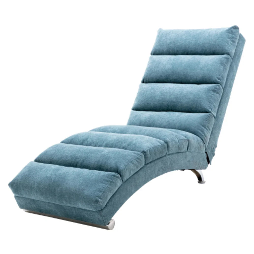 Blue Linen Chaise Lounge L73129