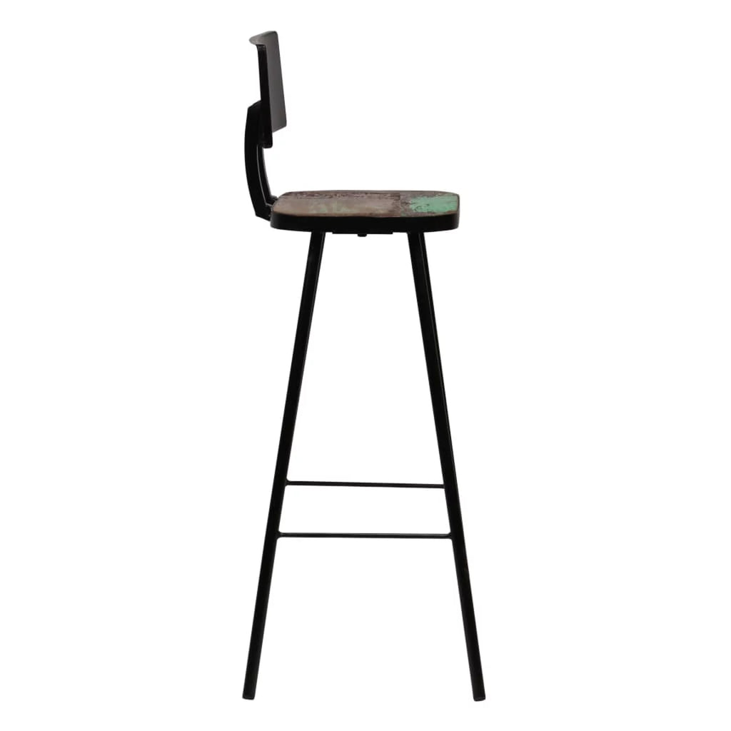 Solid Reclaimed Wood Bar Stools 4 pcs K89272