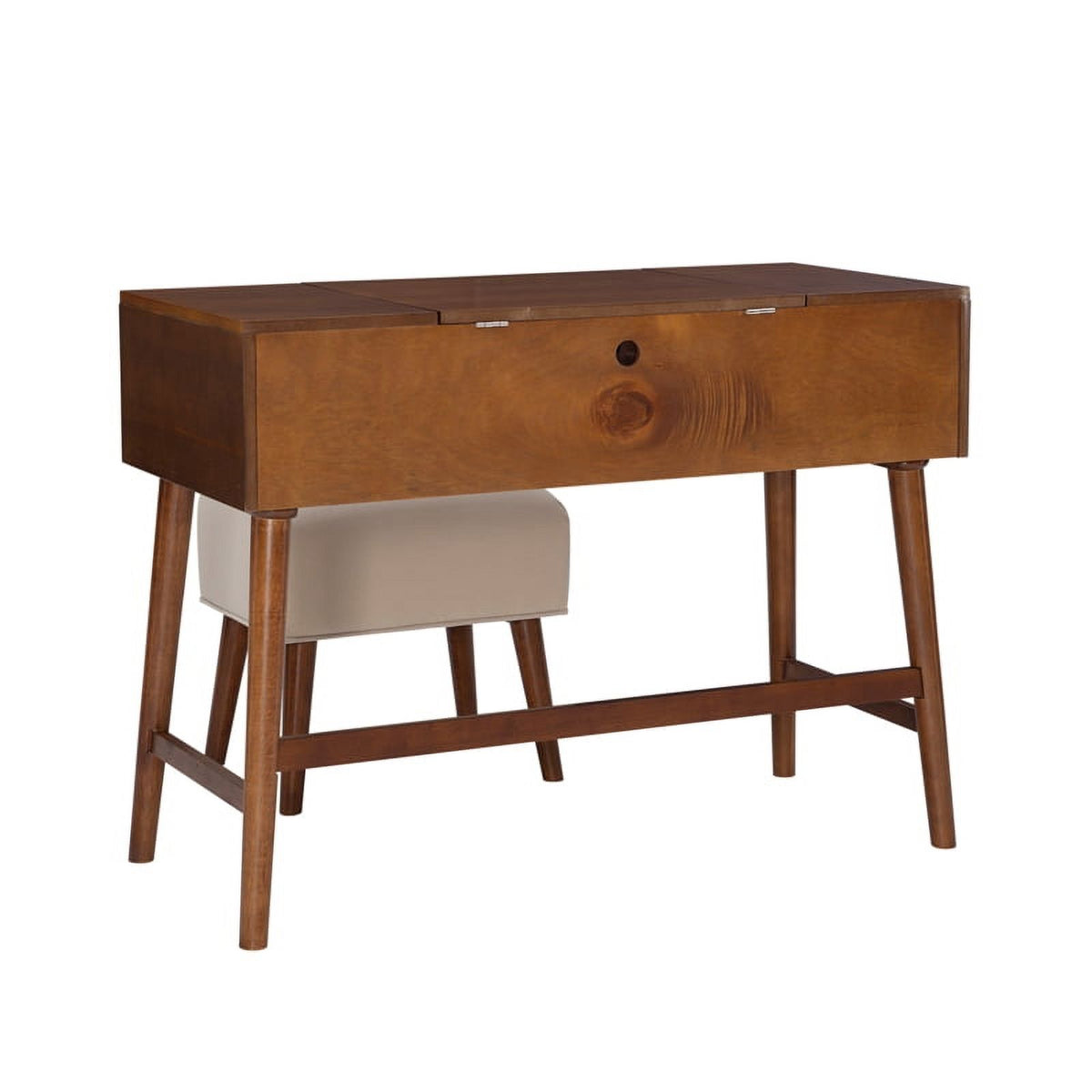 Walnut Brown Wood Vanity Set B671