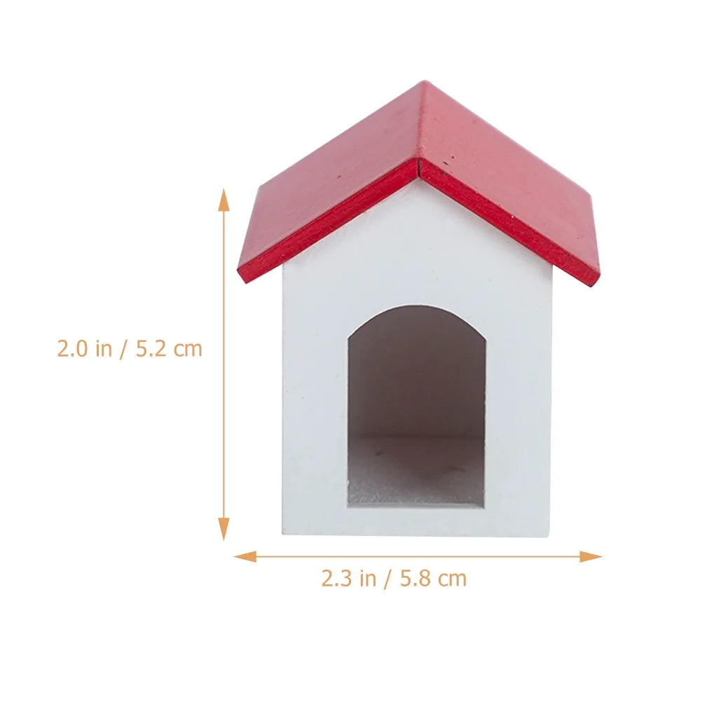 Wooden Hut Cage Model House Furniture Accessory P73307