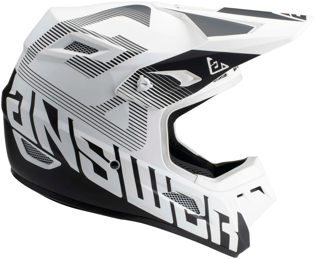 White/Black MX Offroad Helmet Y137