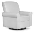 Gray Upholstered Swivel Glider T59043