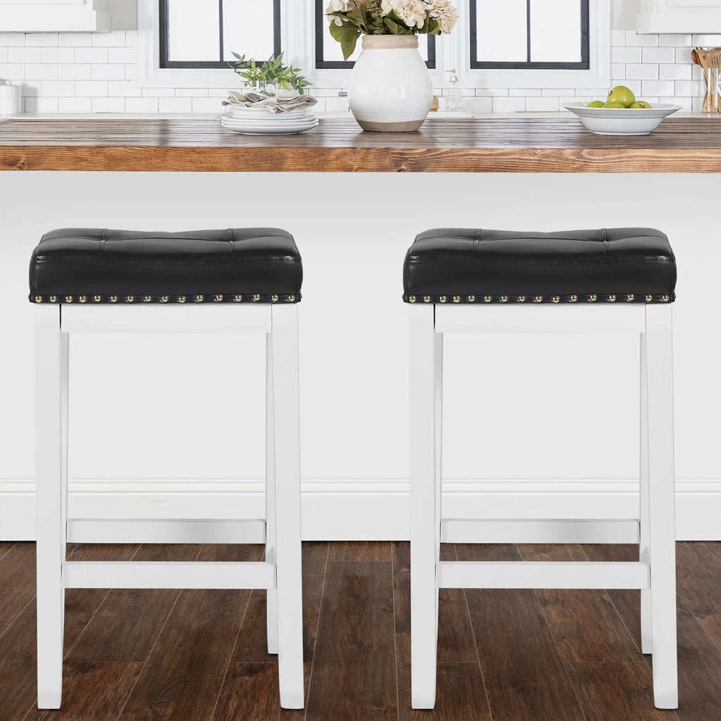 Set of 2 PU Leather Bar Stools K2158