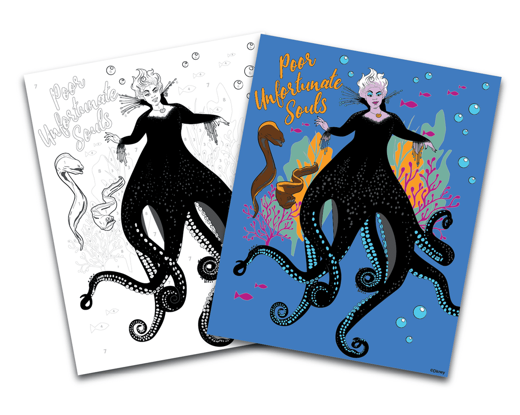Disney Little Mermaid Color by Number Coloring Set E501