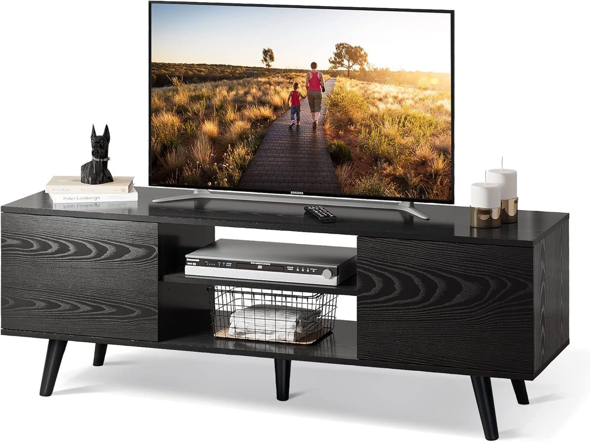 Mid-Century Modern TV Stand with Storage Cabinet J7955