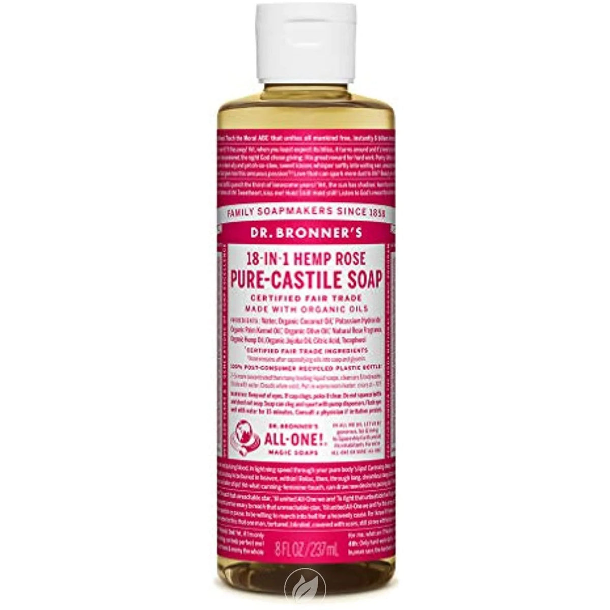 (2 Pack) Organic Castile Liquid Soap Rose 8 Ounce B666858