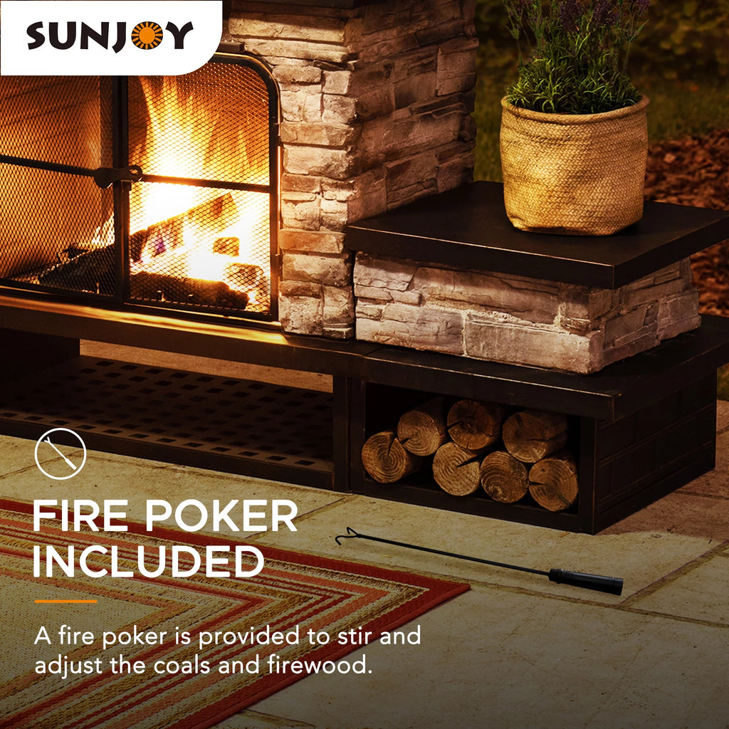 Wood Burning Fireplace V68166