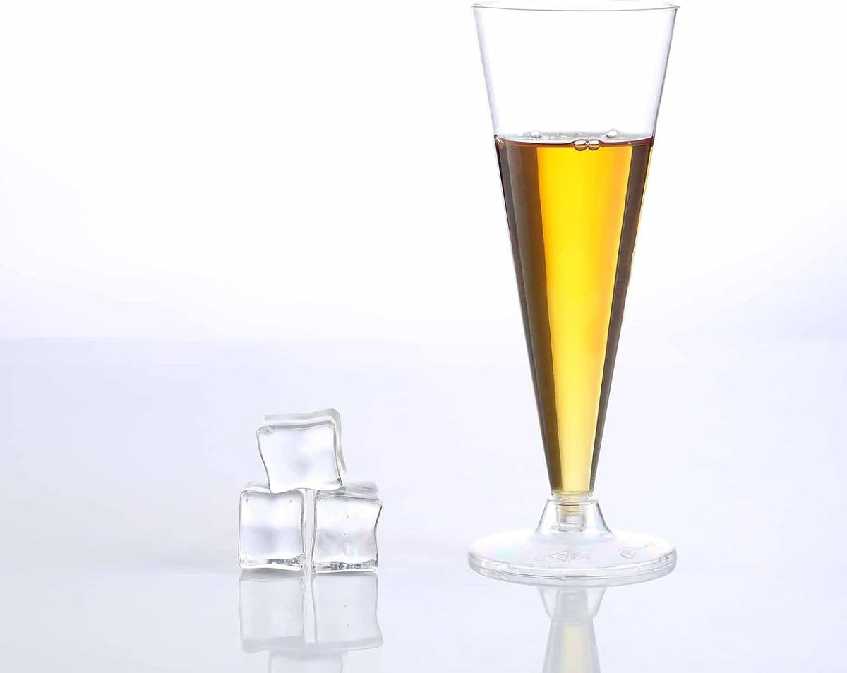 Clear 7Oz Disposable Plastic Champagne Flutes Set Of 12 C30642