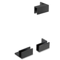 Matte Black Frameless Fixed Glass Shower Panel F895