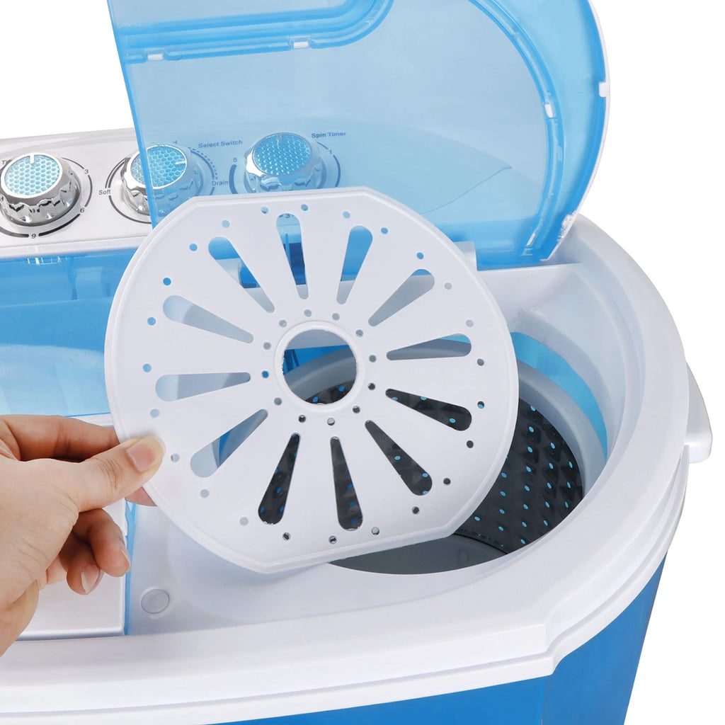 Portable Compact Washer 10lbs Blue White S3292