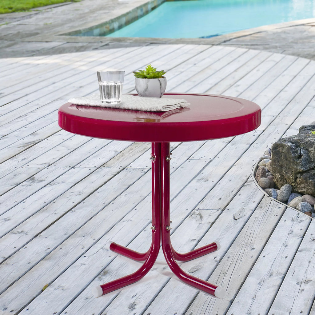 22" Outdoor Retro Tulip Side Table A16056