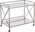 Gold Open Shelf Bar Cart S918851