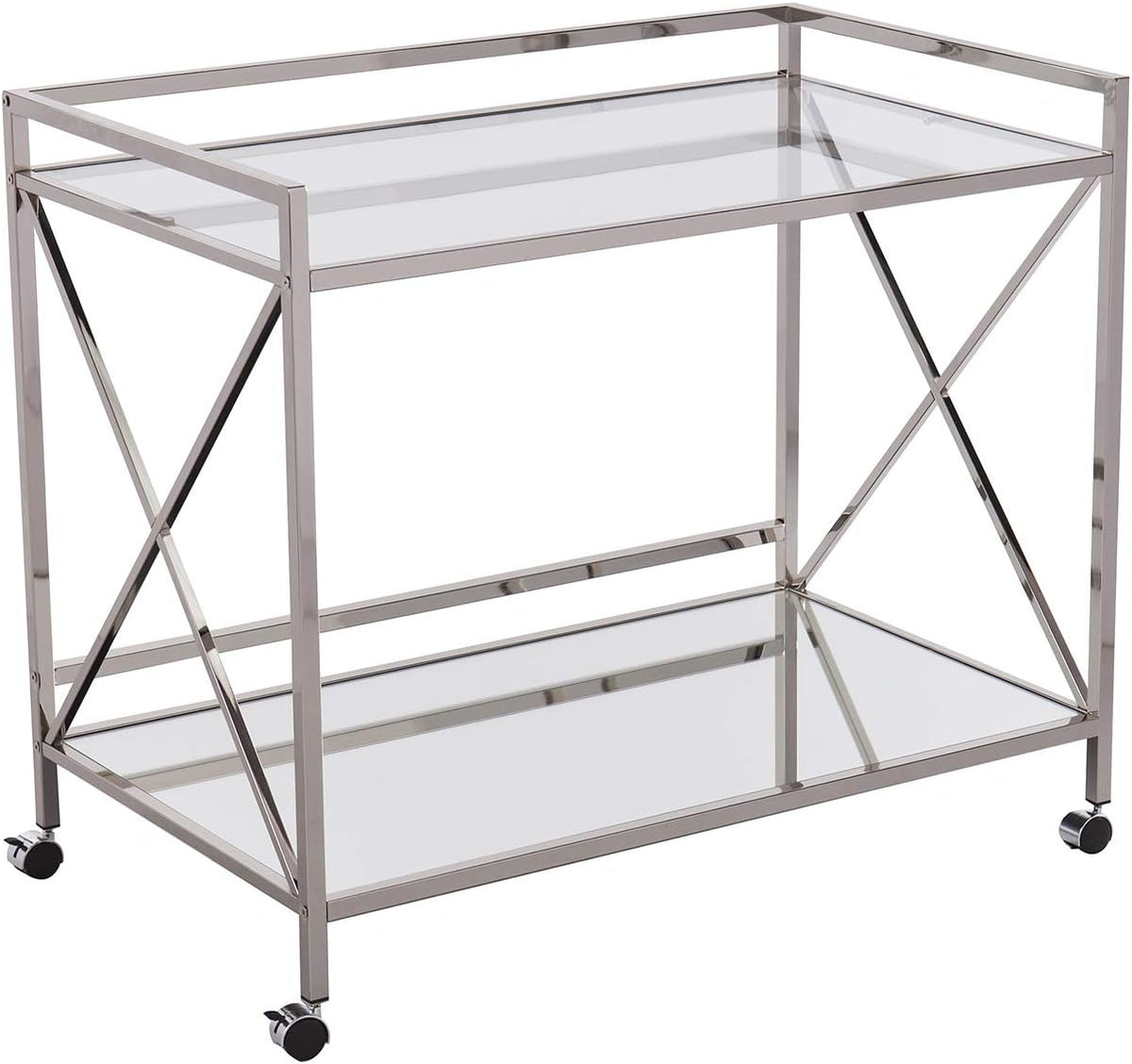 Gold Open Shelf Bar Cart S918851
