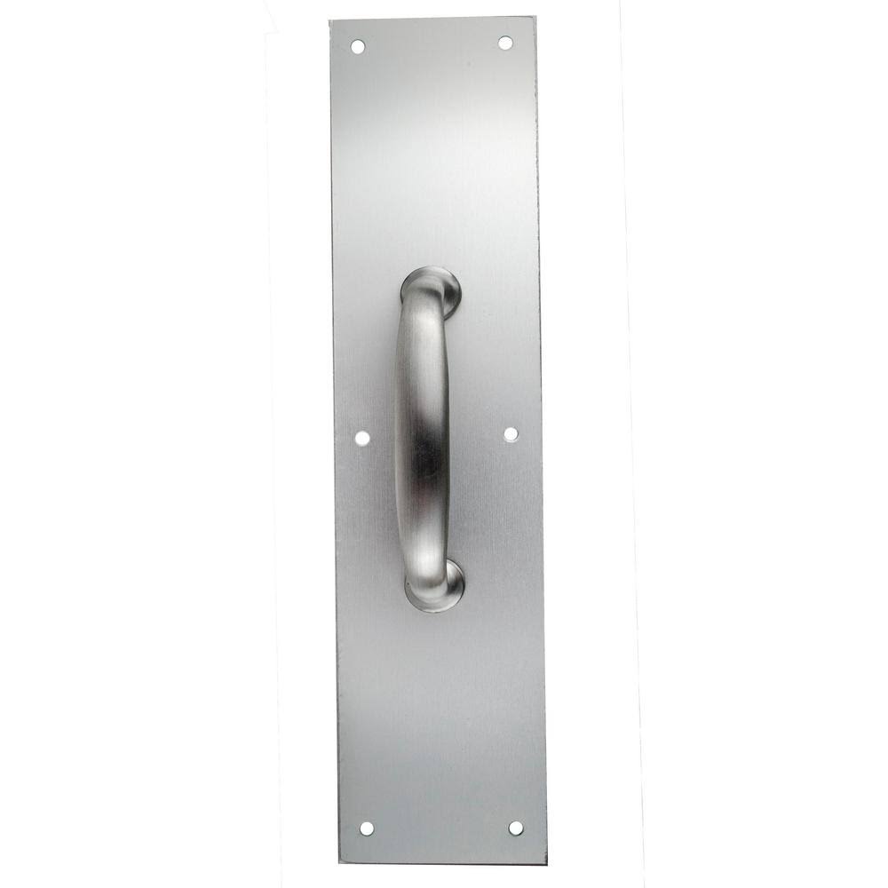 Satin Stainless Steel Pull Plate and Handle K5413