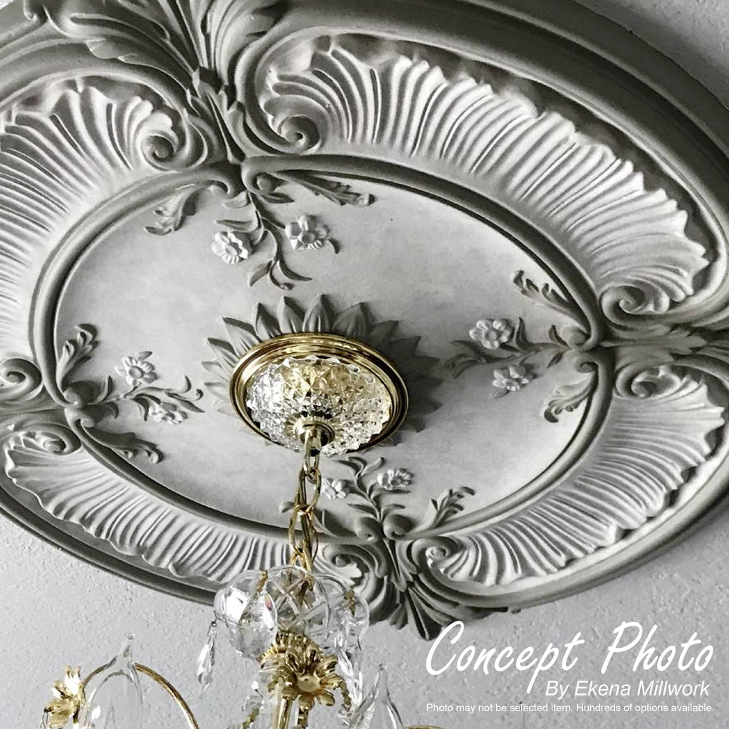 Classic Ceiling Medallion, Hand-Painted Iridescent Gold F51696
