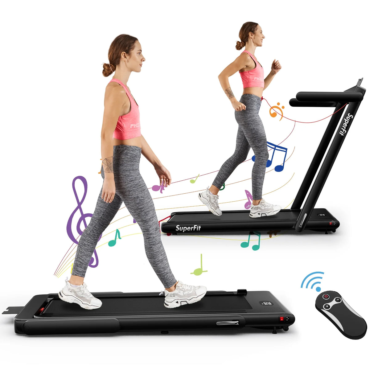 2.25HP Folding Treadmill with Remote Control C386064
