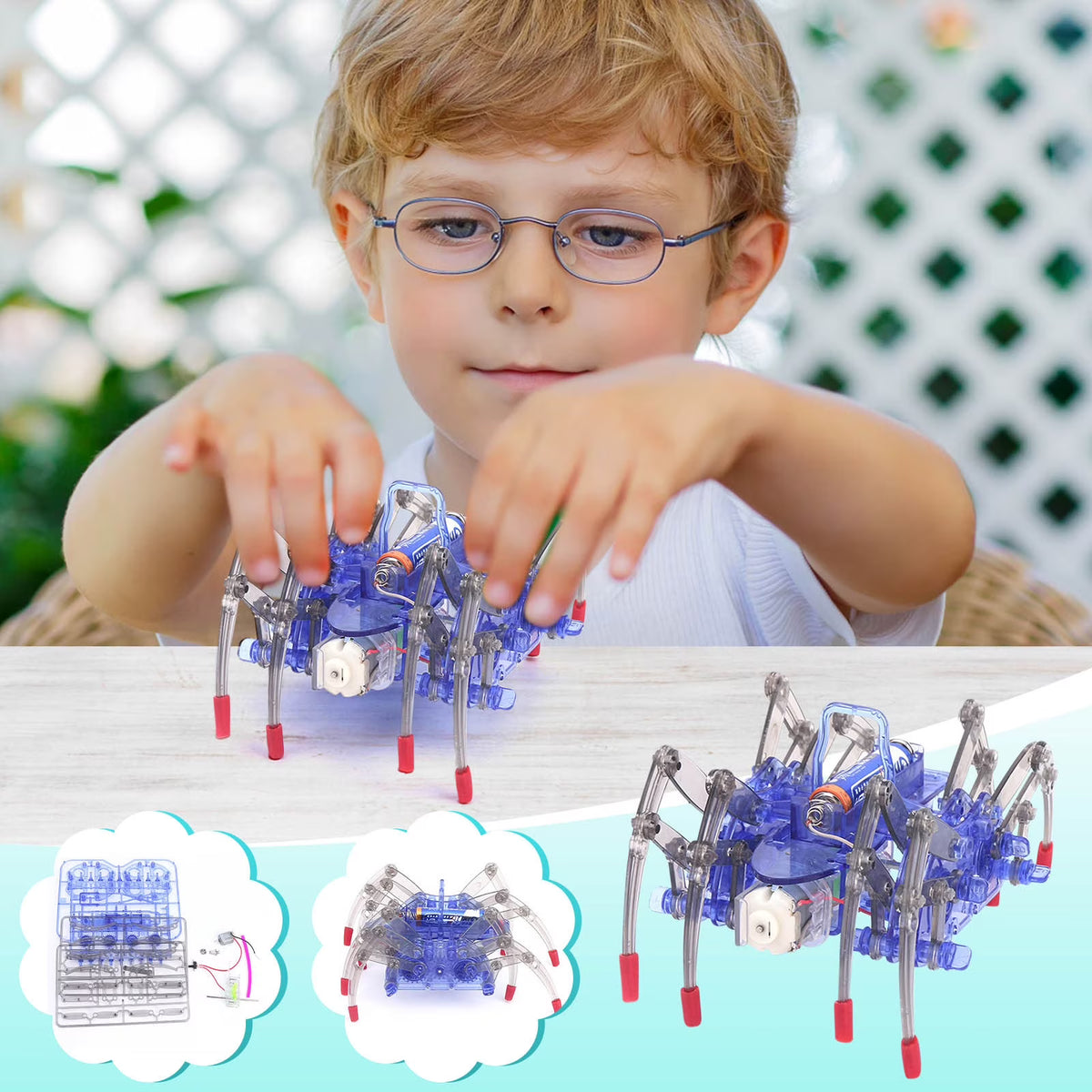 Electric Spider Robot DIY Assembly Toy P544