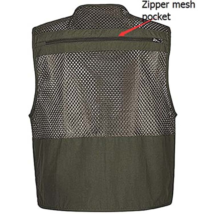 Blue Mesh 16 Pockets Quick Dry Fishing Vest Q853