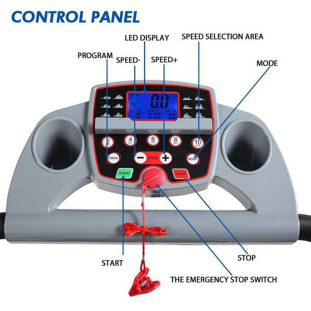 Foldable Electric Treadmill with LCD Monitor C10116