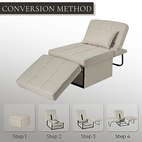 Gray Convertible Chair Bed Sleeper Sofa Y989981