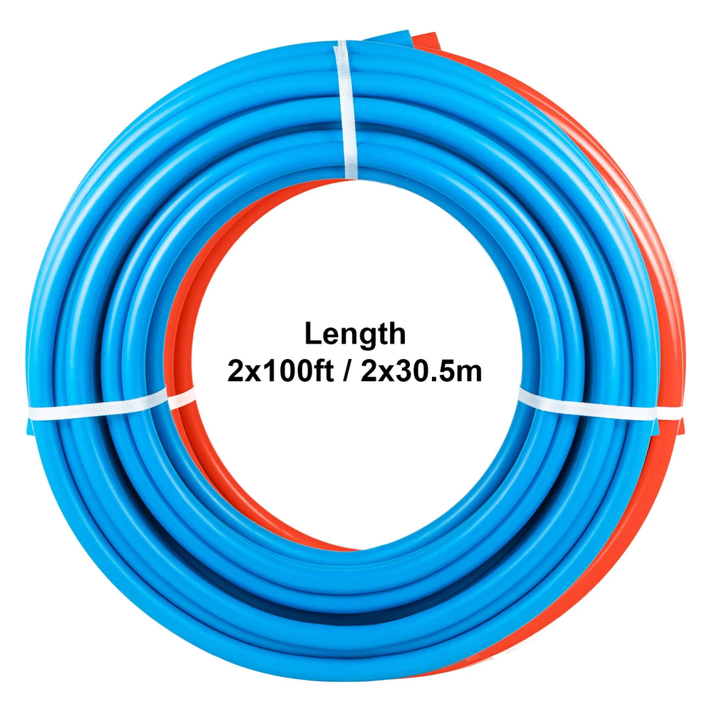 Pex Tubing 2 Rolls of 1/2 Inch X 100 Feet Flexible Water Pipe N148