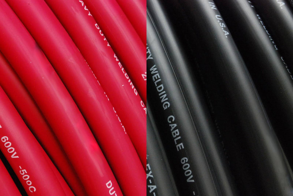 4/0 Gauge AWG Welding Lead Car Battery Cable Copper Wire Black + Red I156