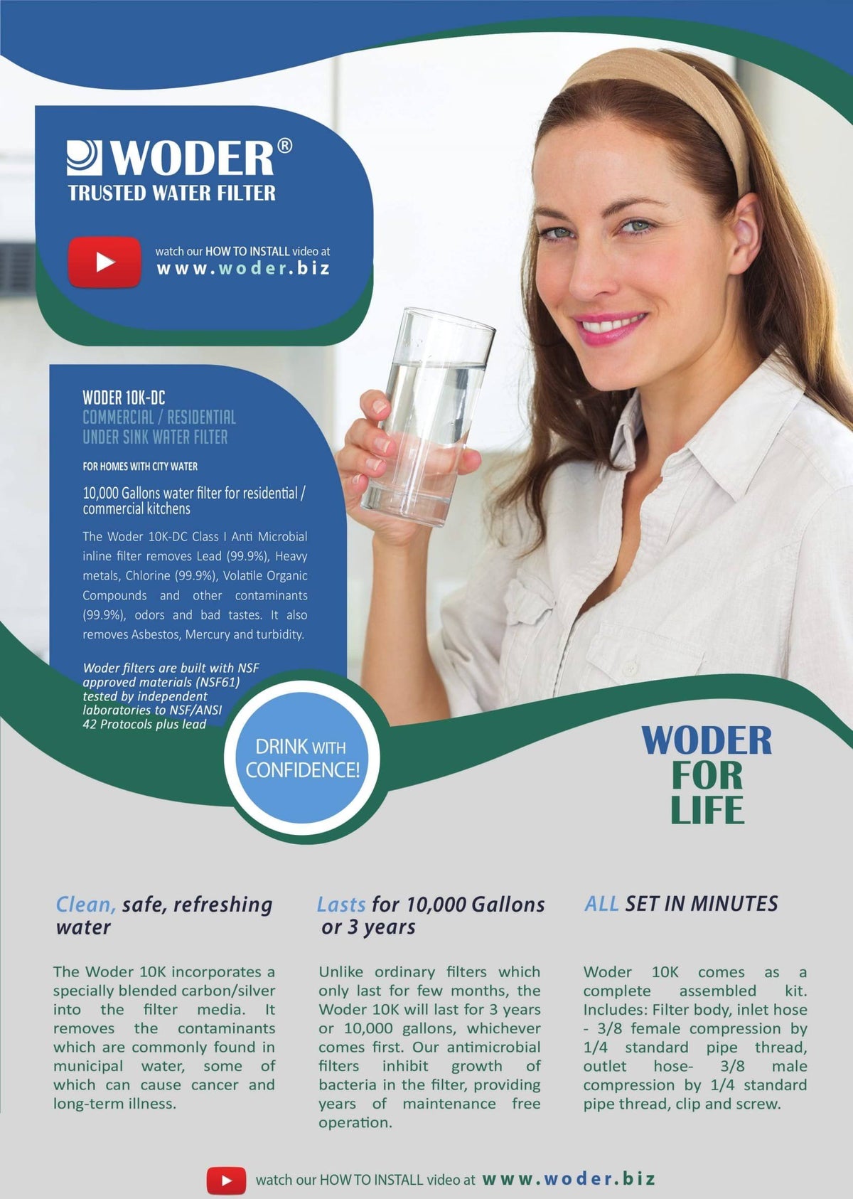 Direct Connect Water Filtration System Under Sink O204650