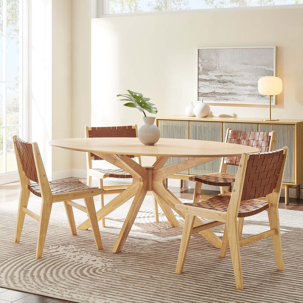 Oak Oval Wood Dining Table F78297