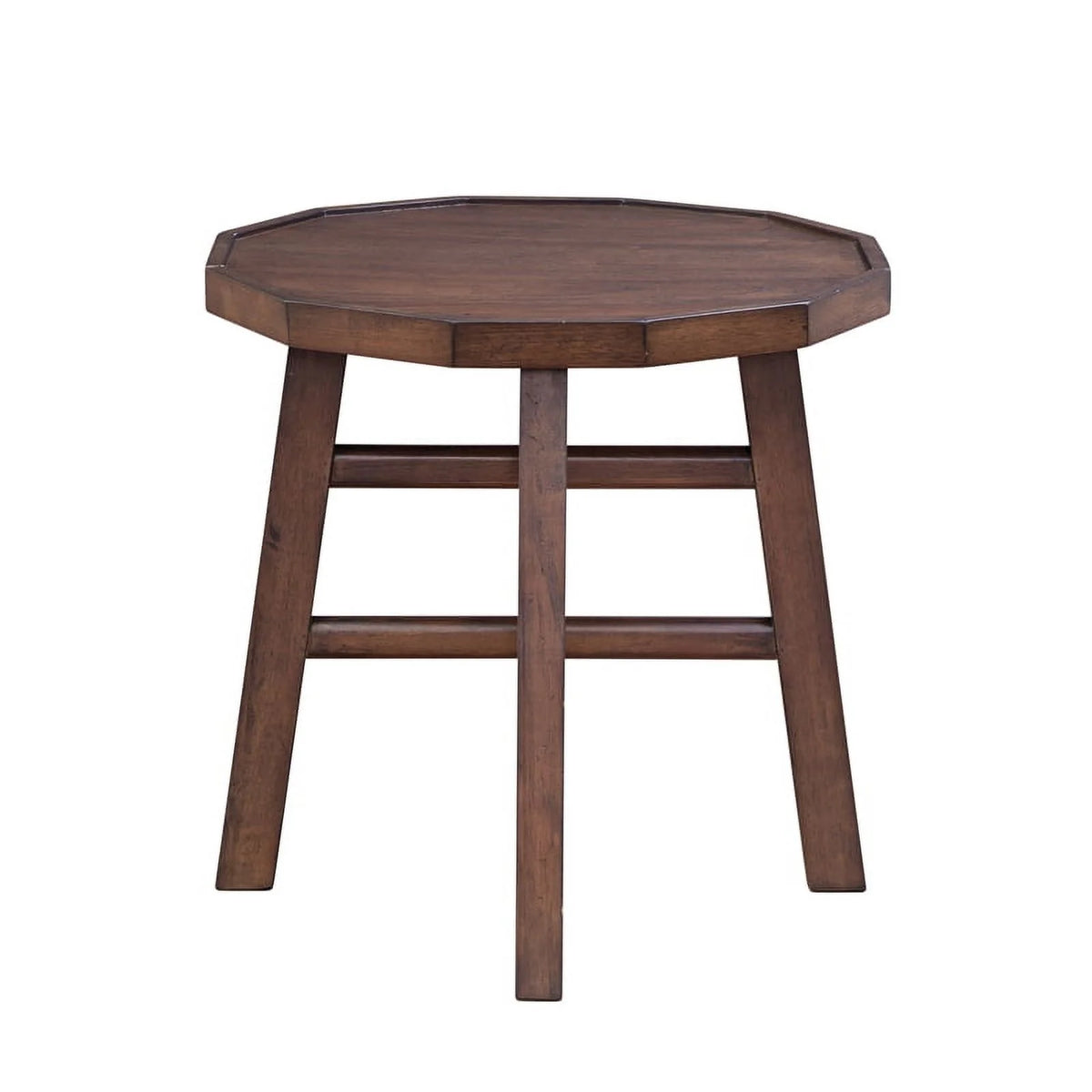 Burnt Caramel Finish Wood End Table V83942