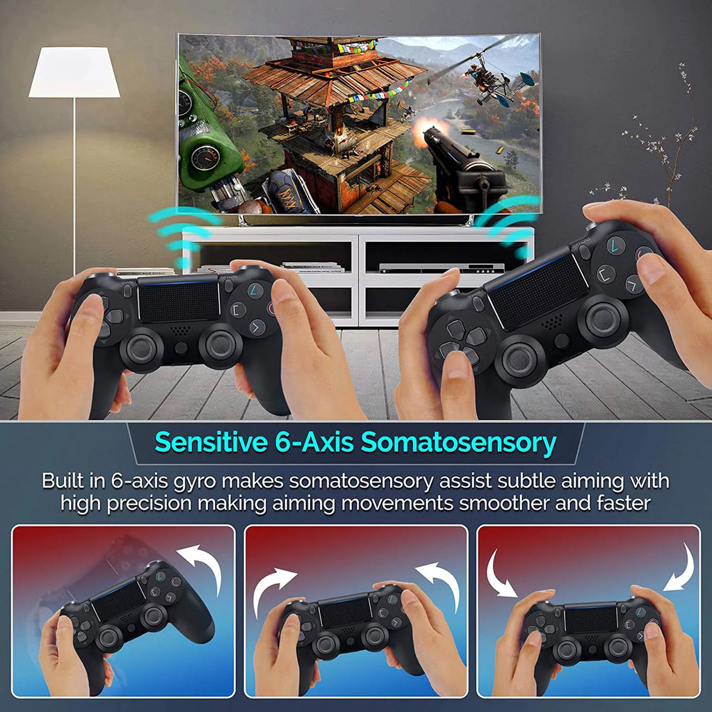 Wireless GamePad Controller with Built-In Speaker Gyro BlueTooth Slim Black Z338896
