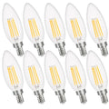 Pack of 6 Dimmable E12 LED Candelabra Bulb 5000K Daylight White 40W Equivalent 400LM C35 B11 Edison Filament Candle Bulbs P663322