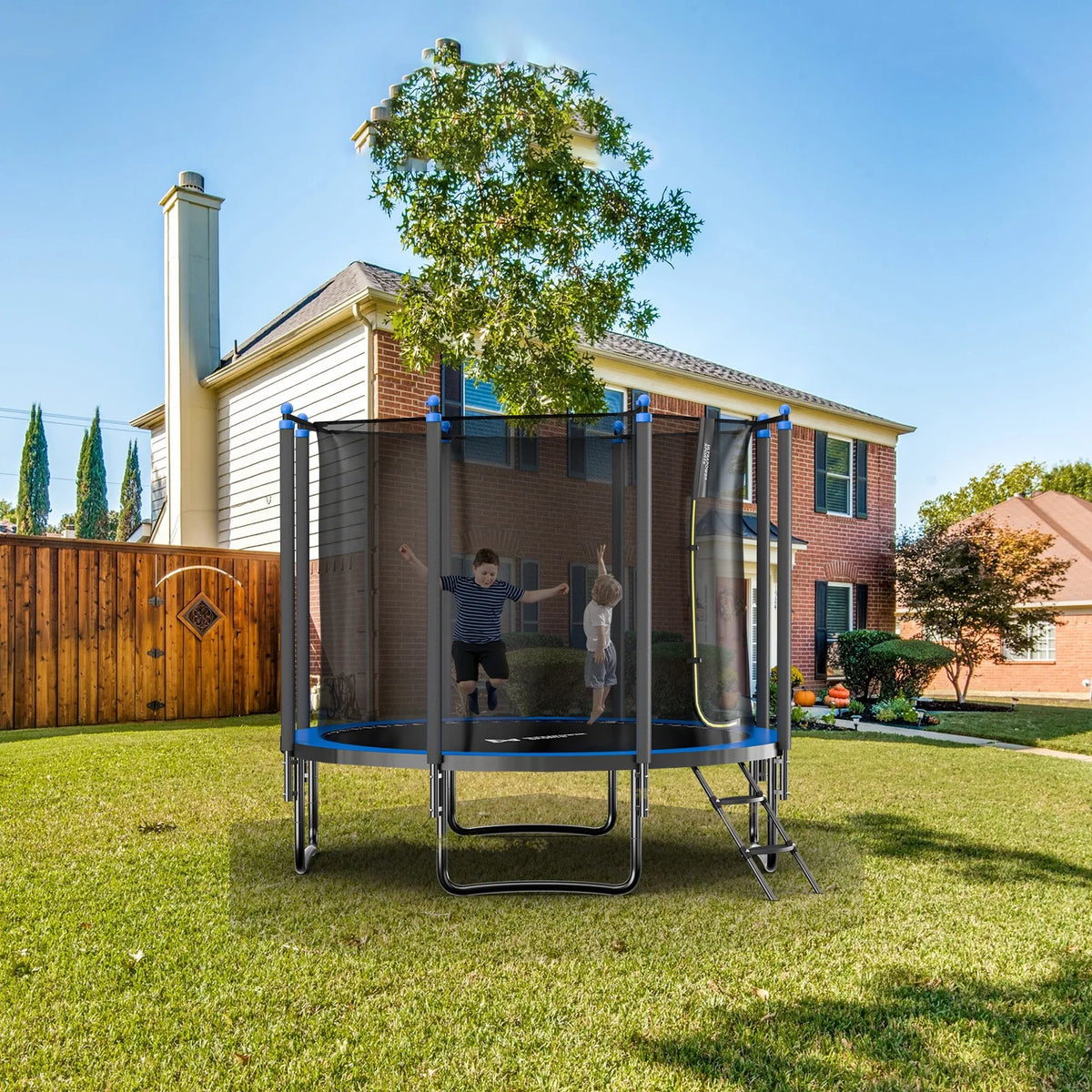 10FT 12FT 14FT 15FT Trampoline with Safety Enclosure Net and Ladder X811092