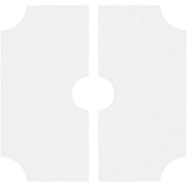 36 inchod x 7 inchid x 21 1/2 inchc x 1 inchp PVC Ceiling Medallion, Two Piece R6545