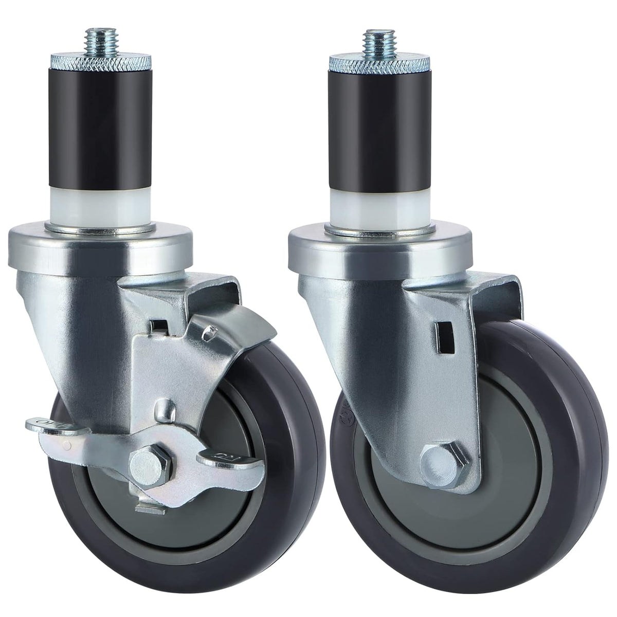 4 Pcs Stainless Steel Expanding Stem Casters Z957953