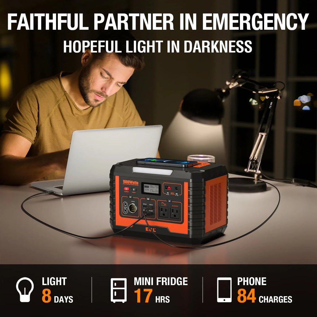 Portable Power Station 1000W 999Wh Y826