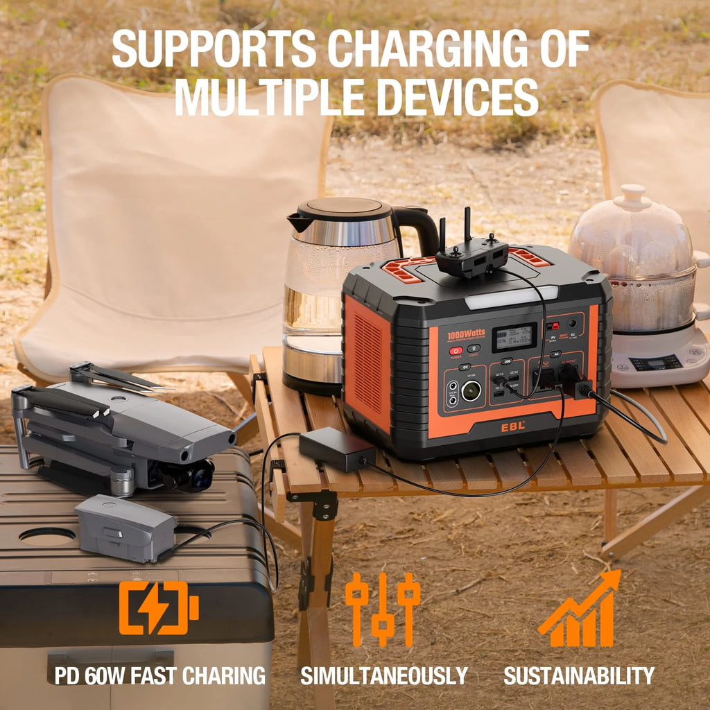 Portable Power Station 1000W 999Wh Y826
