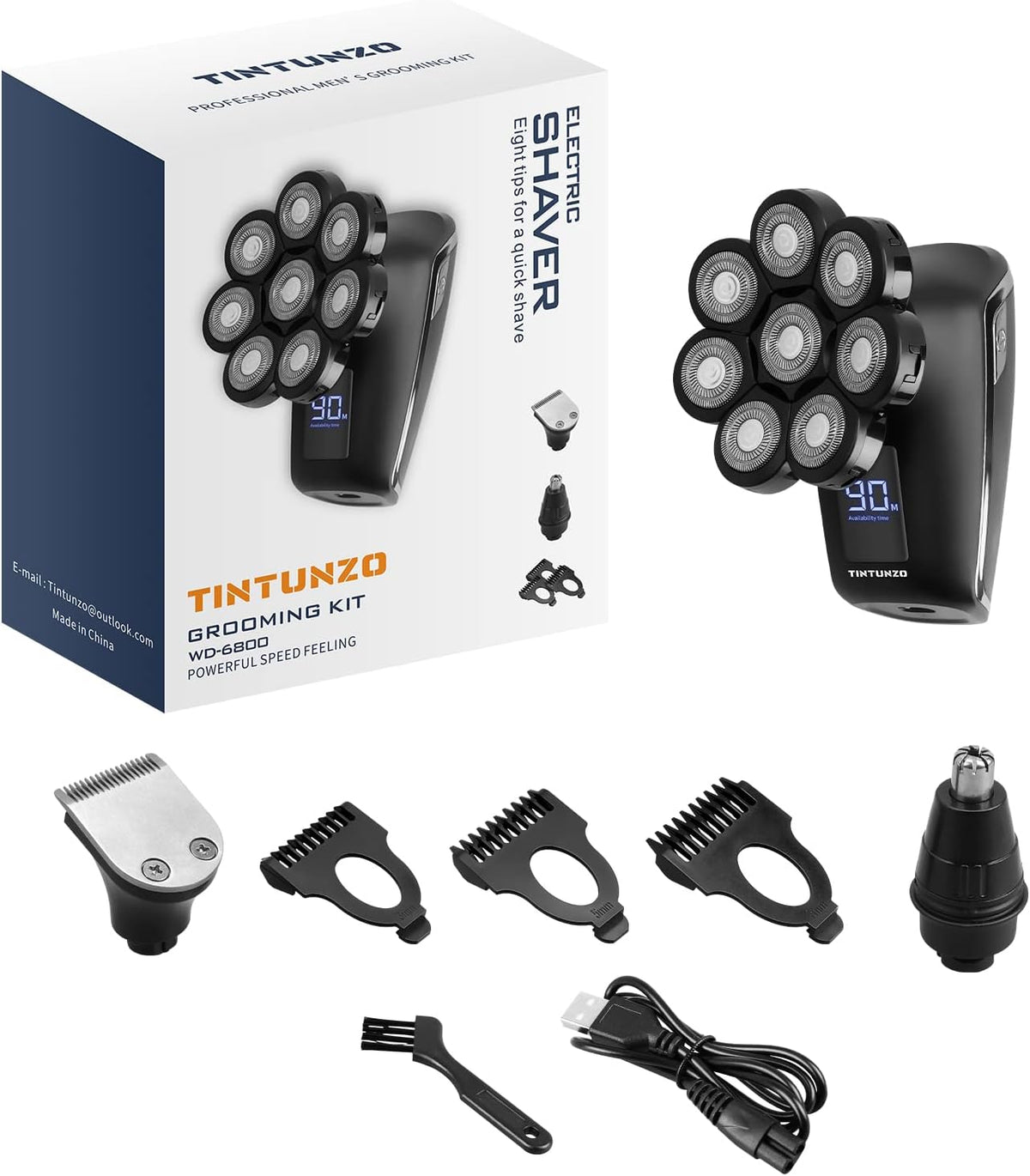 Electric Head Shaver, Cordless, Rechargeable, Pack of 2 R678139