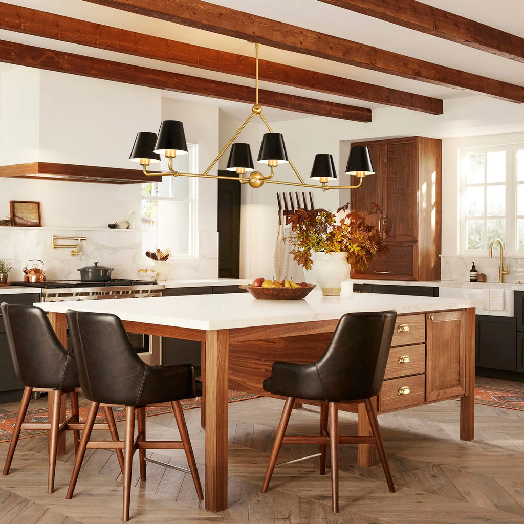 6-Light Linear Kitchen Island Pendant F82120