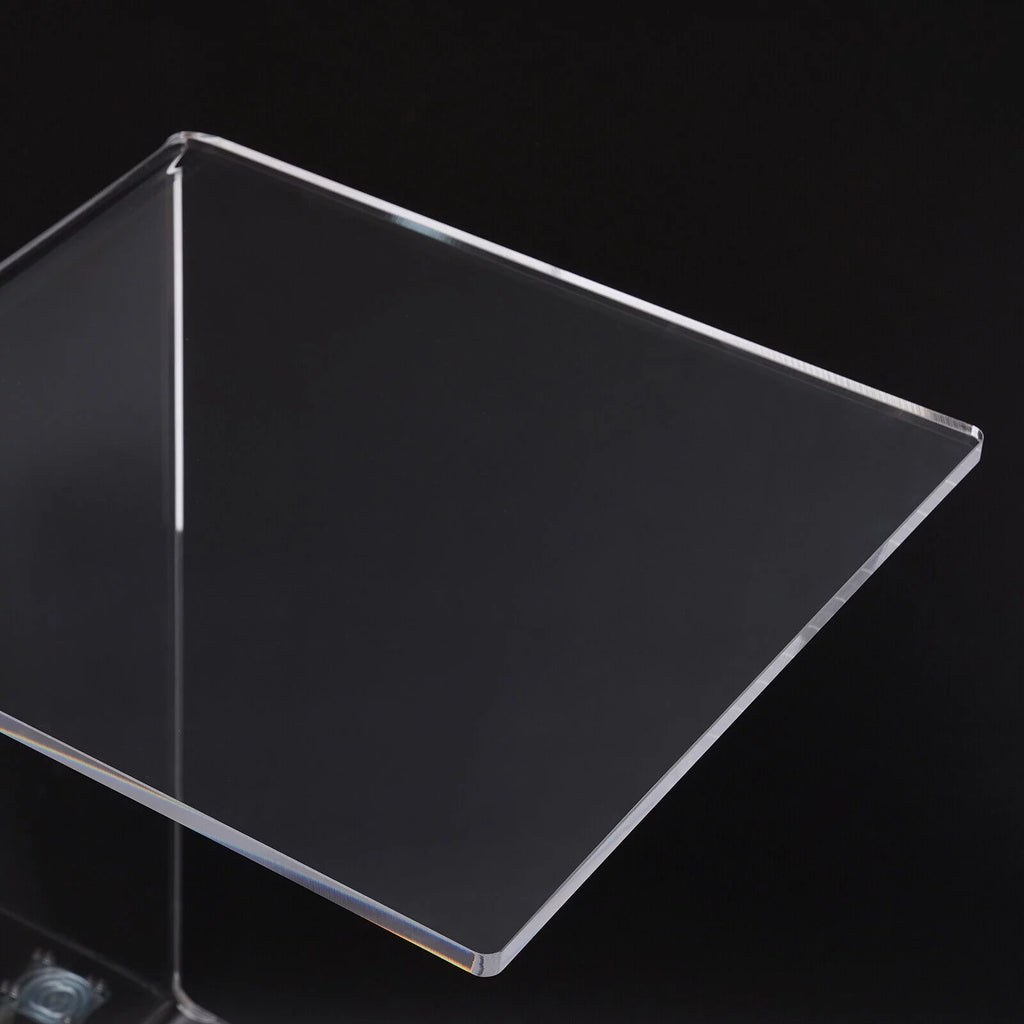 Clear Acrylic C-Shaped Bedside Table on Wheels N934452